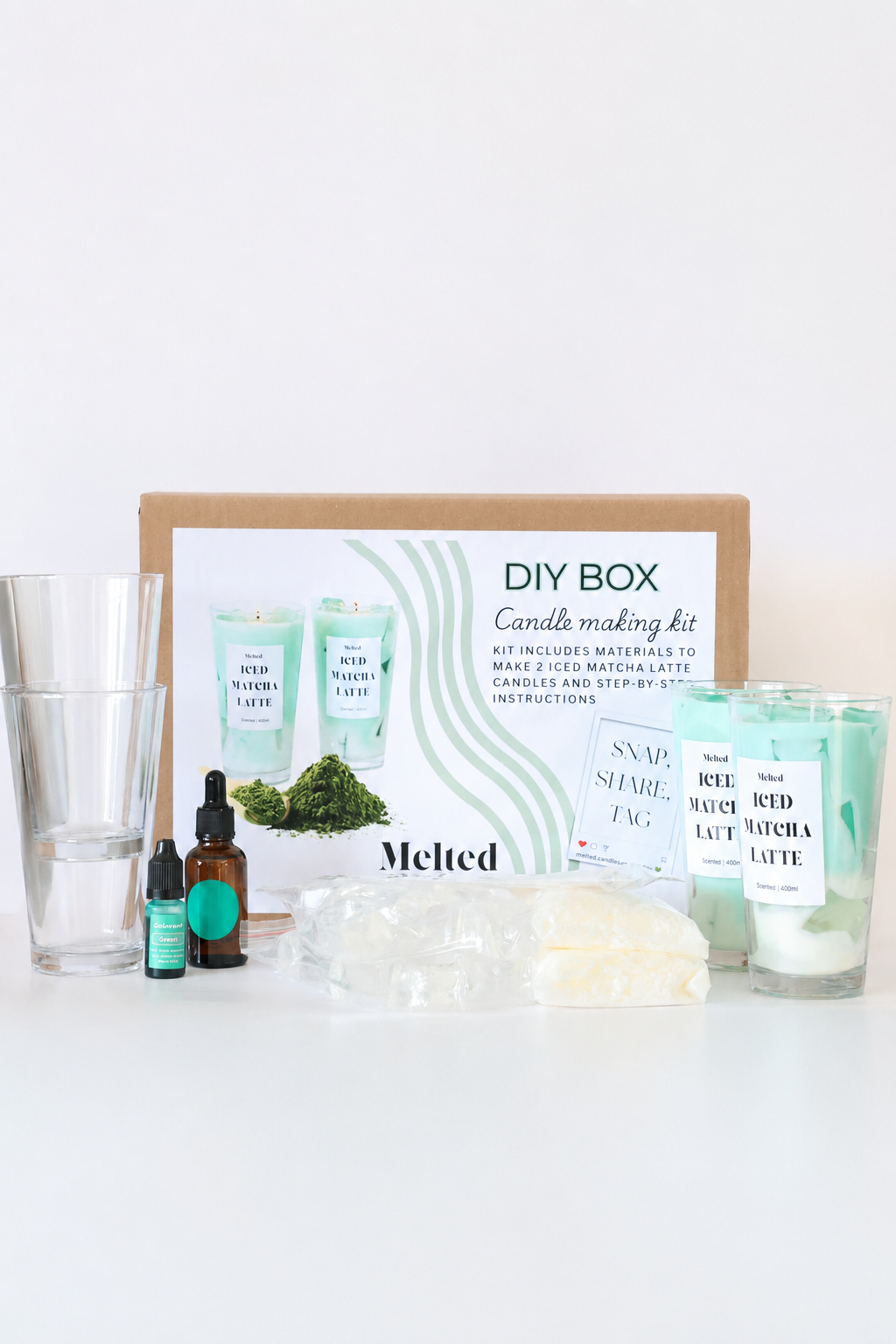 DIY Candle making kit - Iced Macha edition
