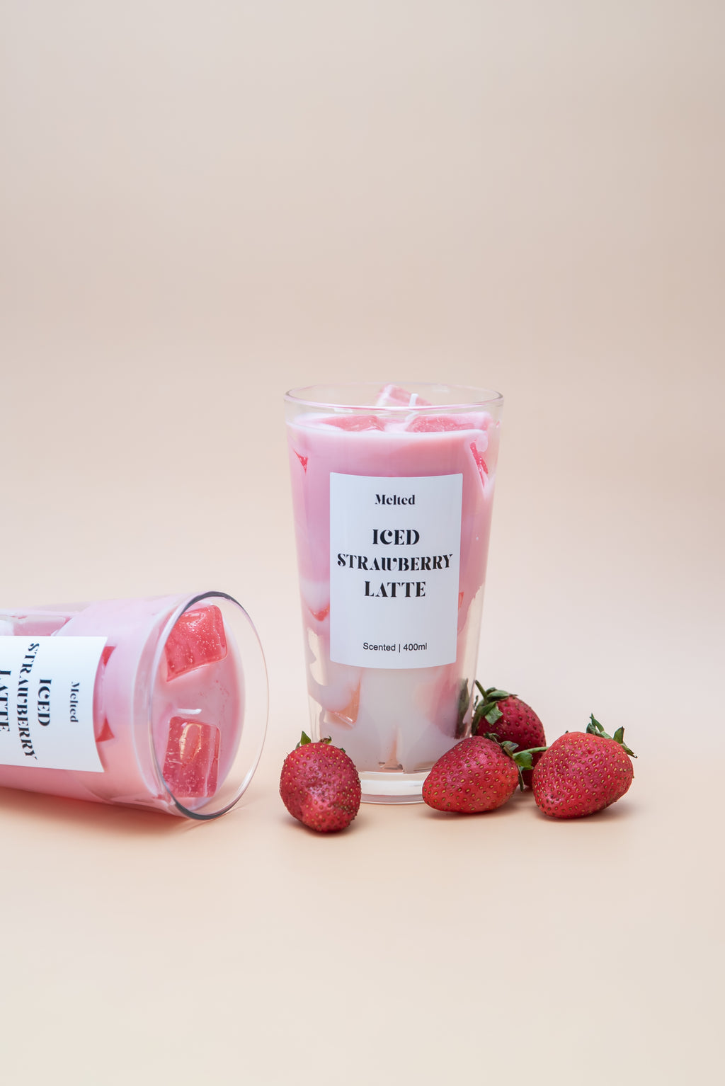 Iced Strawberry Latte Candle